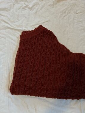 Universal Thread Red Ribbed Knit Sweater